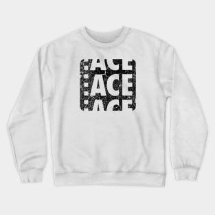 ACE Logo Distressed Black Rounded (Large Print) Crewneck Sweatshirt